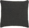 Charcoal Chunky Braid Throw Pillow